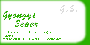 gyongyi seper business card