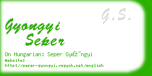 gyongyi seper business card